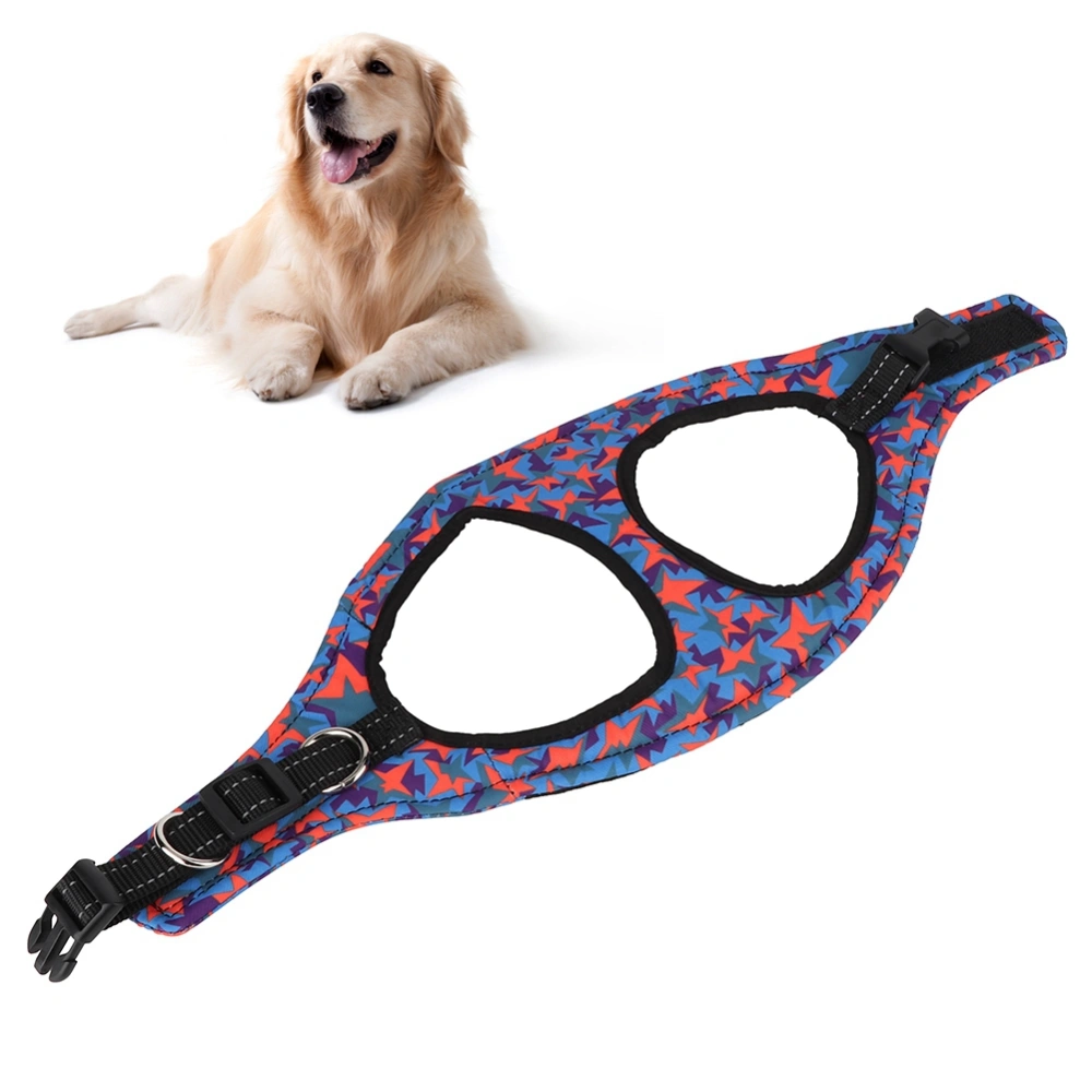 Polyester Lightweight Adjustable Soft Breathable Colorful Printing Pet Vest Harness Chest Strap Pulling Leash Rope for Dogs CatsNo. 17 L