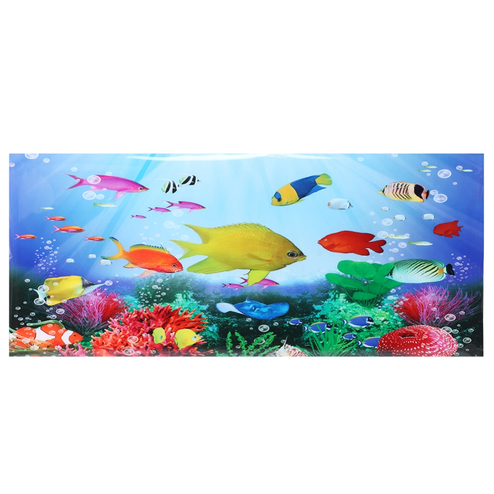 Background Poster Decorative Painting PVC Sticker Landscape Image for Aquarium Fish Tank122x50cm