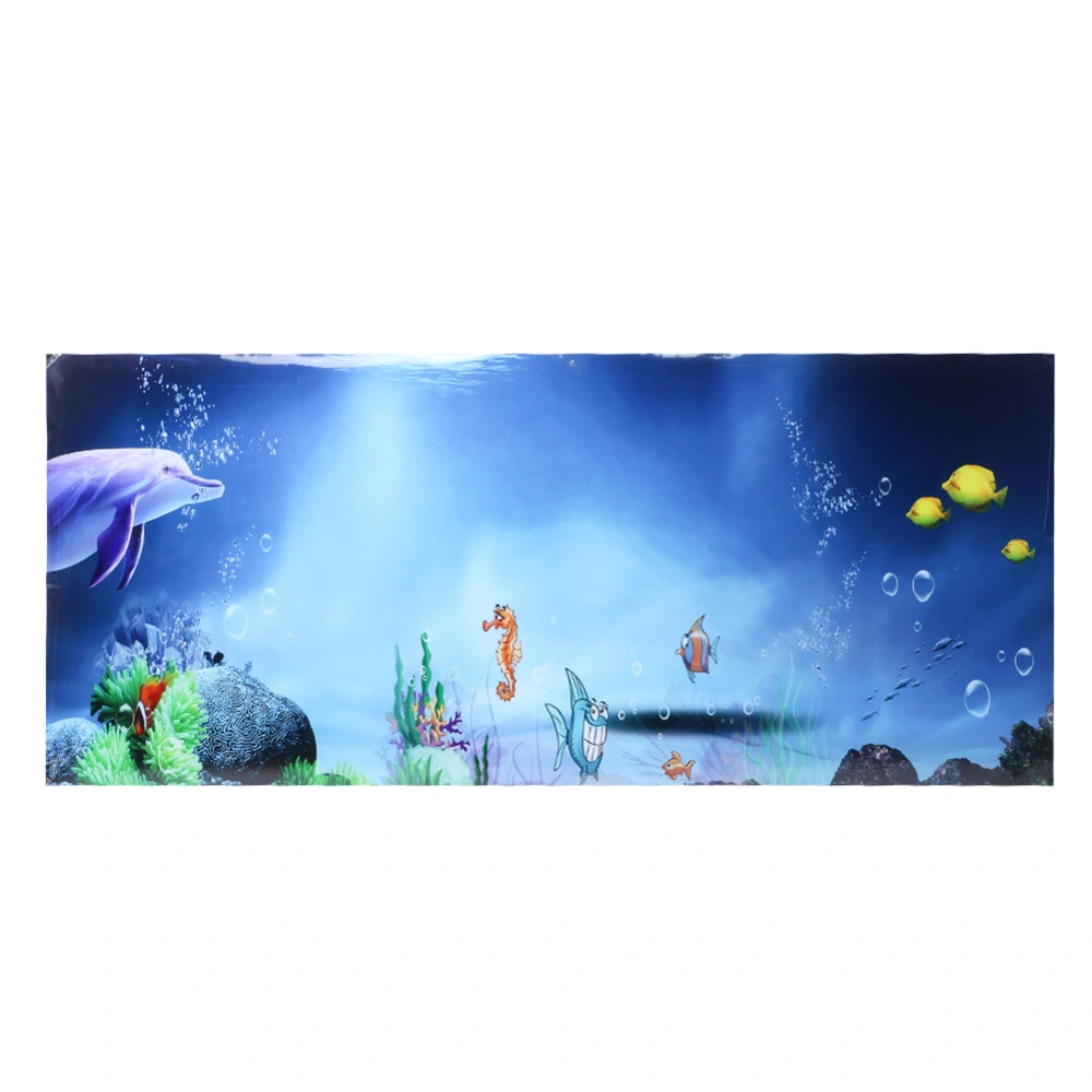 Waterproof Aquarium Background Wall Sticker Pvc Self Adhesive Fish Tank Picture Decoration(122*50cm )