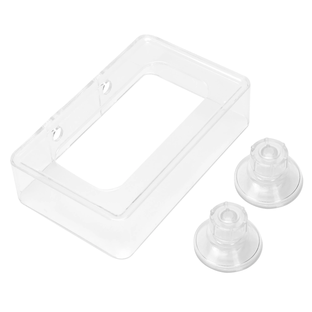 Acrylic Simple Installation Fish Food Feeder Feeding Ring for Fish Tank Aquarium with Suction Cup(L )