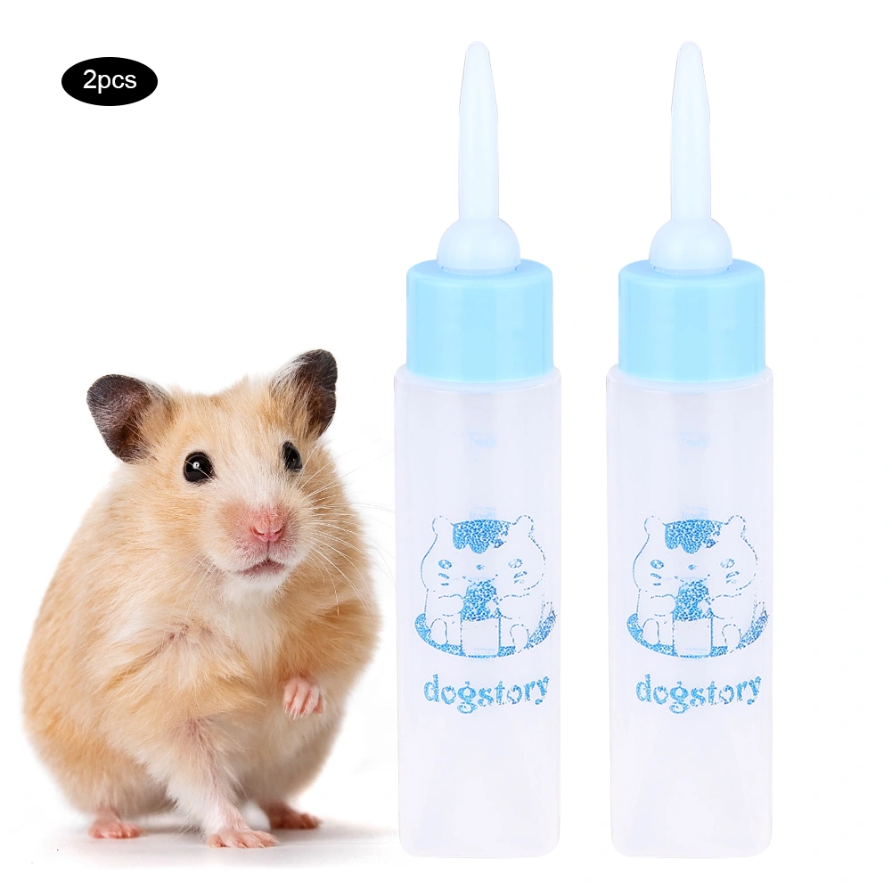 2PCS 30ML Hamster Nurser Bottle Small Pet Puppy Squirrel Kittens Nursing Feeding Bottle Water Milk Feeder (Sky Blue )