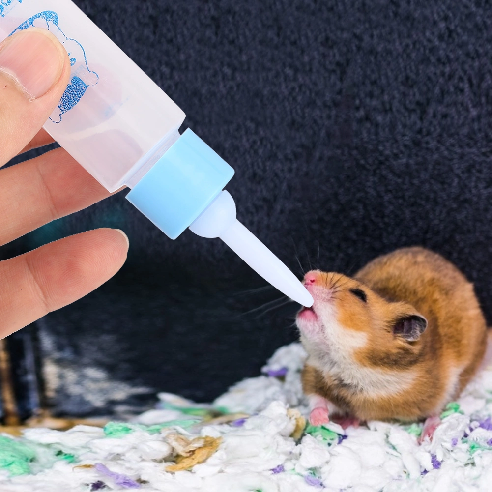 2PCS 30ML Hamster Nurser Bottle Small Pet Puppy Squirrel Kittens Nursing Feeding Bottle Water Milk Feeder (Sky Blue )