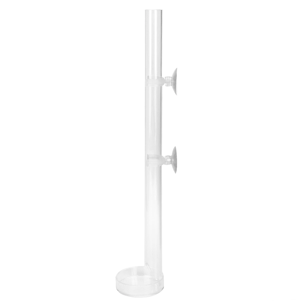 Acrylic Transparent Durable Aquarium Fish Shrimp Feeder Fish Tank Feeding Tube with Tray(32cm)