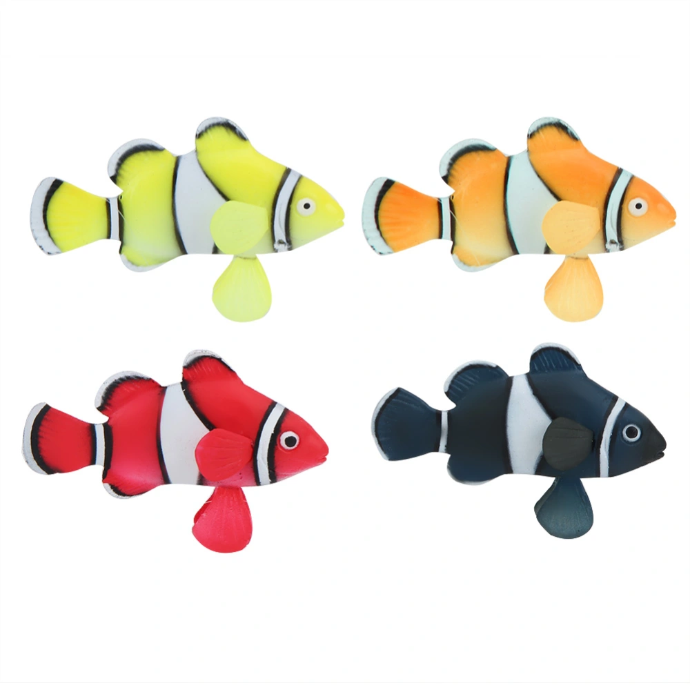 Silicone Bionic Luminous Clownfish Fish Swim Decoration for Fish Tank Aquarium