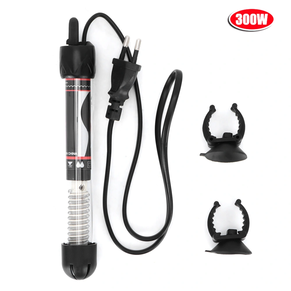 HX-906 Aquarium Mini Heating Rod Submersible Fish Tank Adjustable Water Heater EU Plug 220-240V(300W)