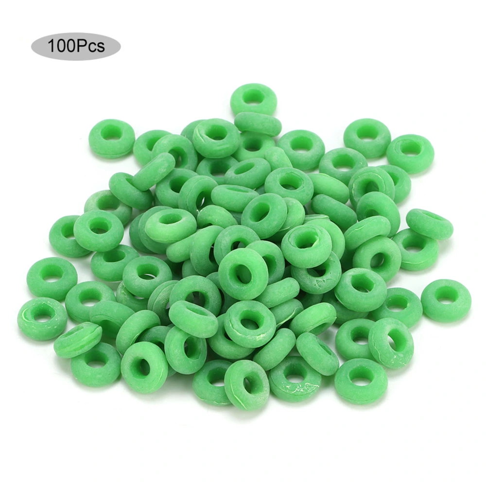 100Pcs Rubber Elastic Sheep Cow Pig Castration Pliers Rings Veterinary Surgical Tool(Green)