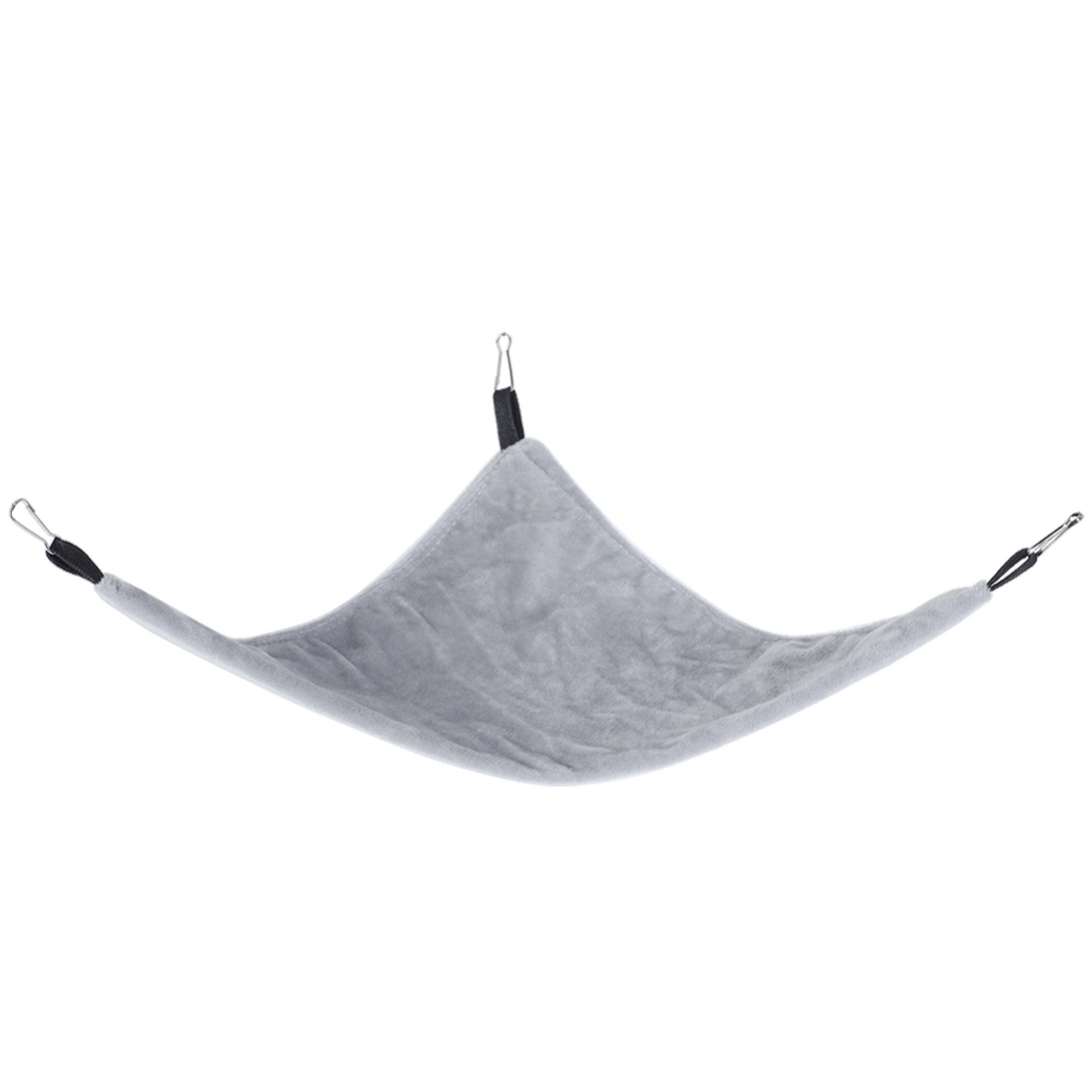 Small pet Triangle Hammock Hanging Bed for Squirrel Hamster Sugar Glider Guinea Pig(gray)