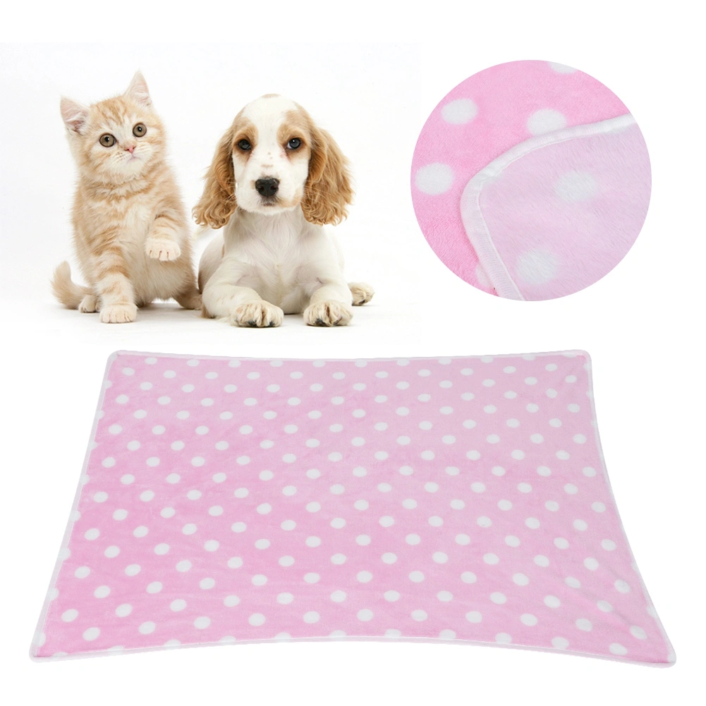 Soft Warm Pet Dog Cat Mat Blanket Winter Sleeping Bed Cage Cushion (Pink 40x60cm)