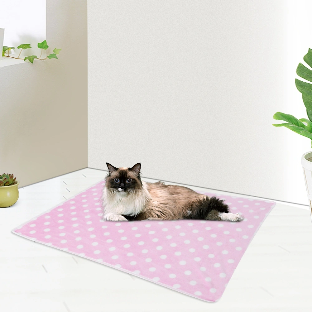 Soft Warm Pet Dog Cat Mat Blanket Winter Sleeping Bed Cage Cushion (Pink 40x60cm)