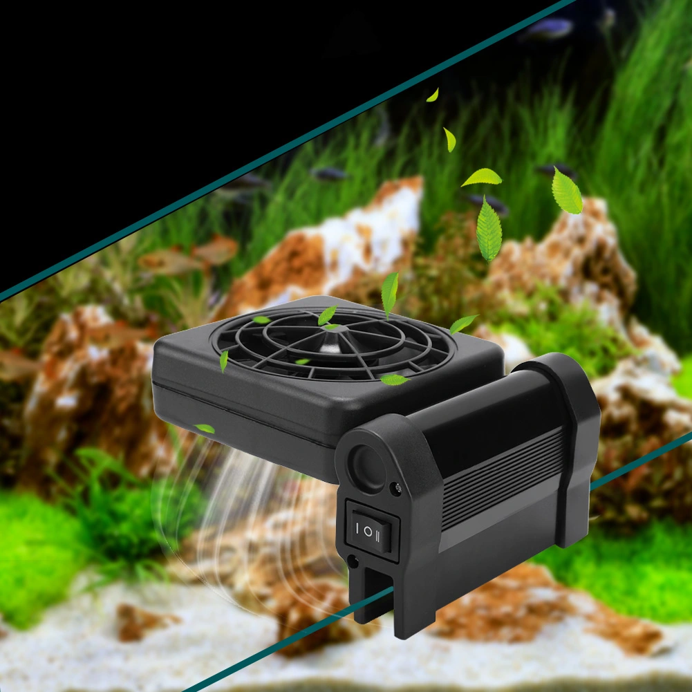 Mini Single Head Adjustable Fish Tank Aquarium Cooling Fan Hang On Chiller 100-240V (EU Plug)
