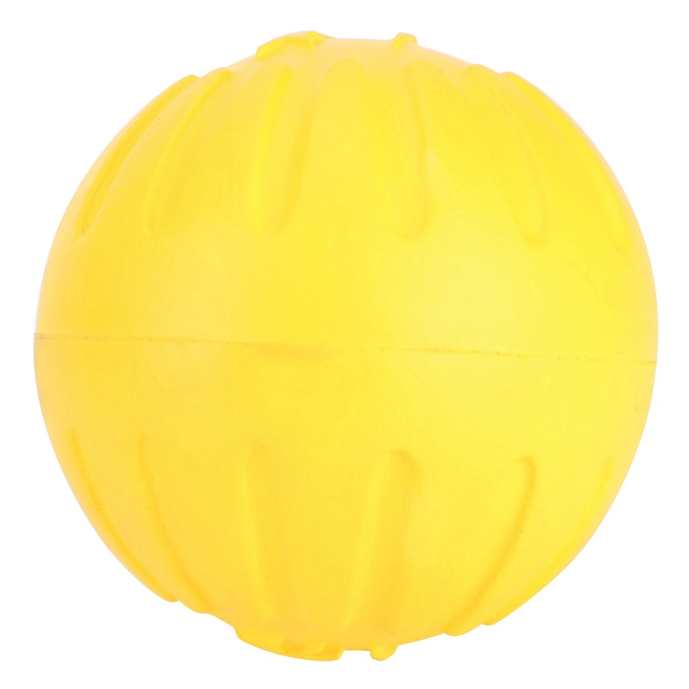 Portable Durable EVA Yellow Solid Bite Resistant Floating Pet Dog Training Ball Chew Toys