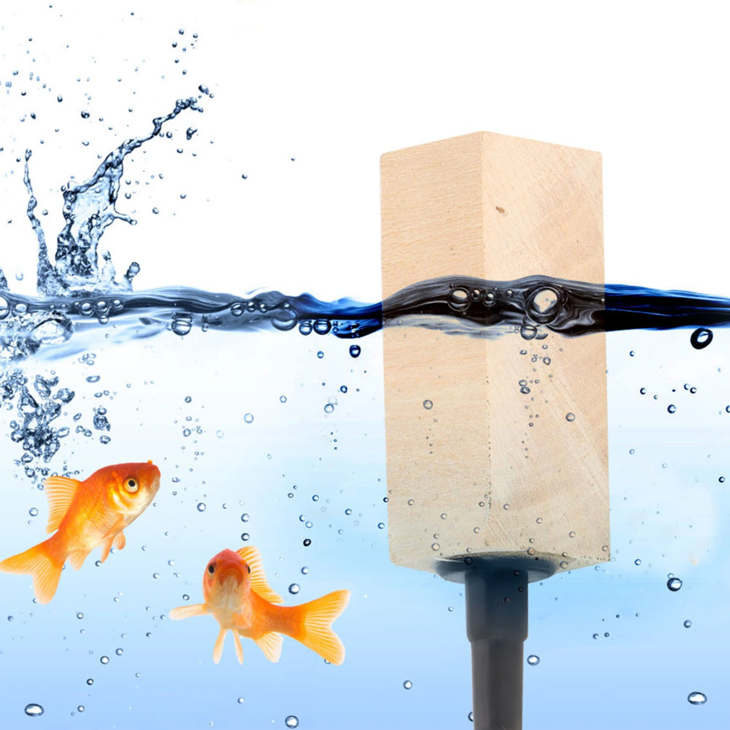2Pcs/Set Natural Wooden Air Bubble Stone Diffuser for Aquarium Fish Tank(S)