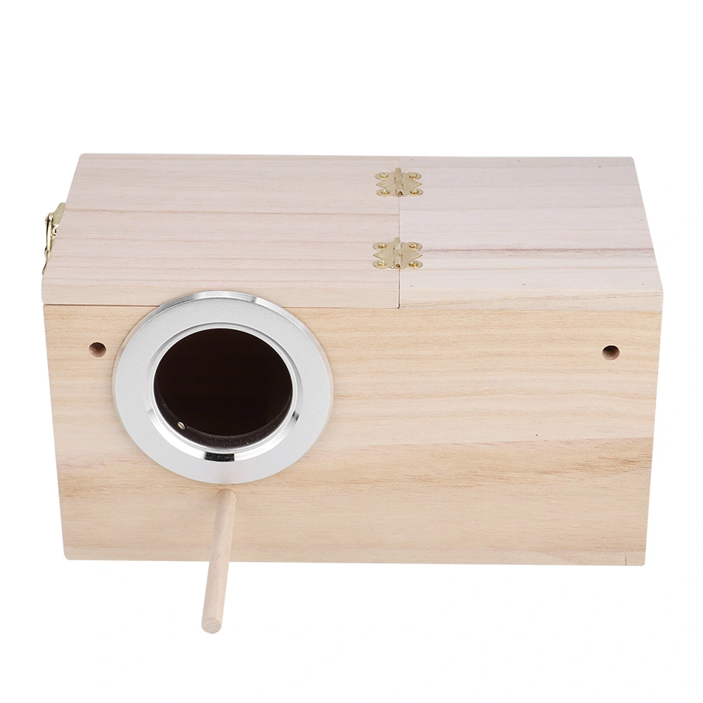 Quality Wooden Pet Bird Nest House Breeding Box Cage Accessories for Parrot(left opening)