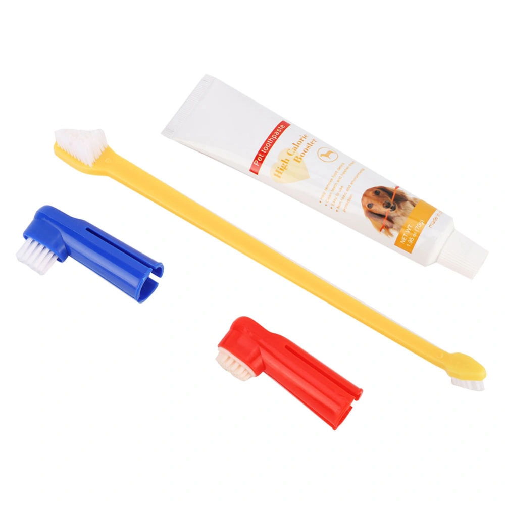 Pet Dog Toothbrush Toothpaste Set Bad Breath Calculus Brushing Teeth Pet Supplies