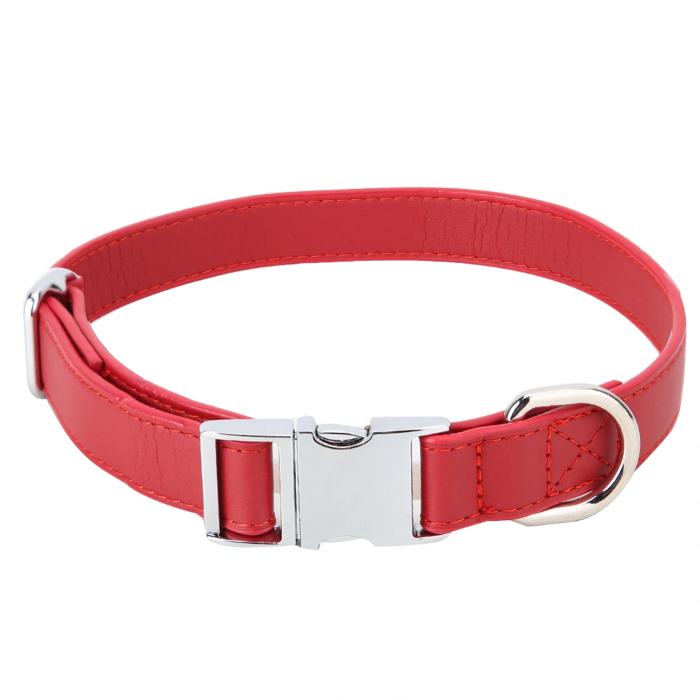 Quality Soft Pet Collars for Dog Puppy with Engraved Metal Socket Red(L)