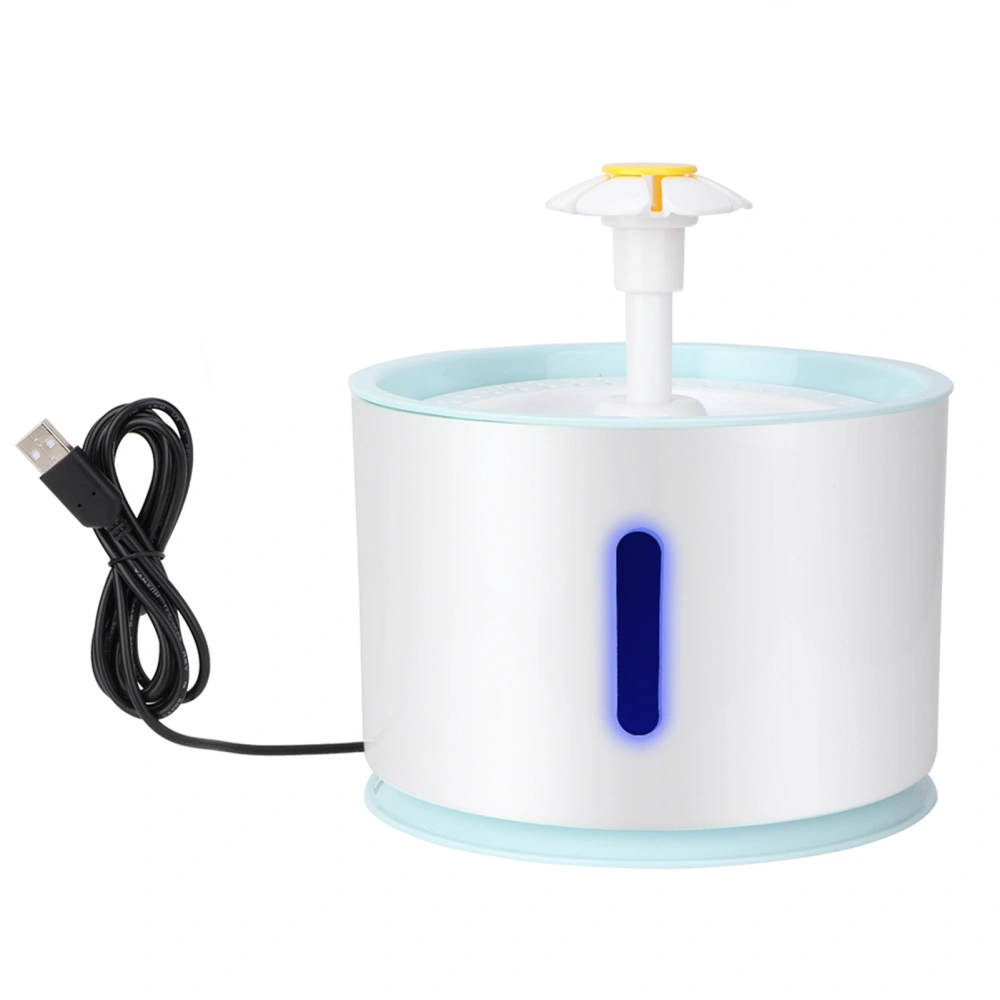 2.4L Electric Pet Cat Water Dispenser Automatic Dog Drinking Fountain with LED Light Filter