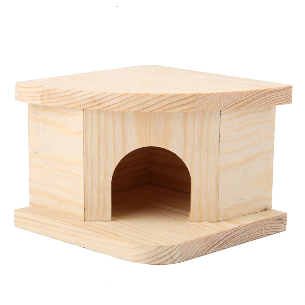 Natural Wooden Hamster Bed Cabin Small Animal Warm House Hamster Nest