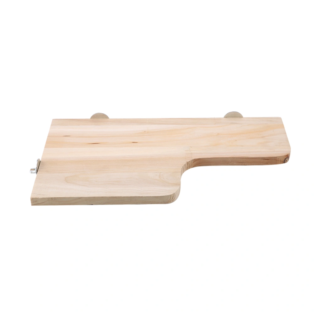 L shaped Small Pet Natural Wood Stand Platform Toy Wooden Jumping Climbing Springboard Toy