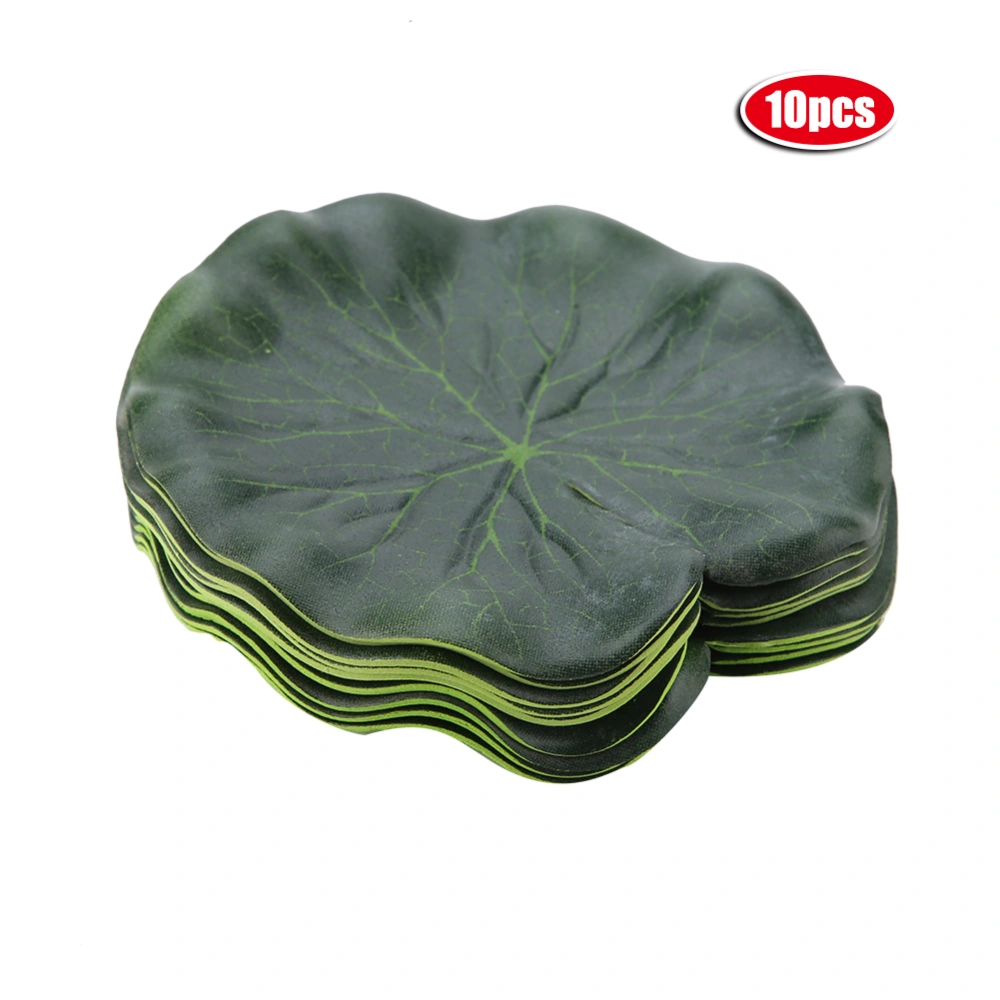 10Pcs Artificial Floating Lotus Leaf Aquarium Fish Tank Water Landscape Decoration