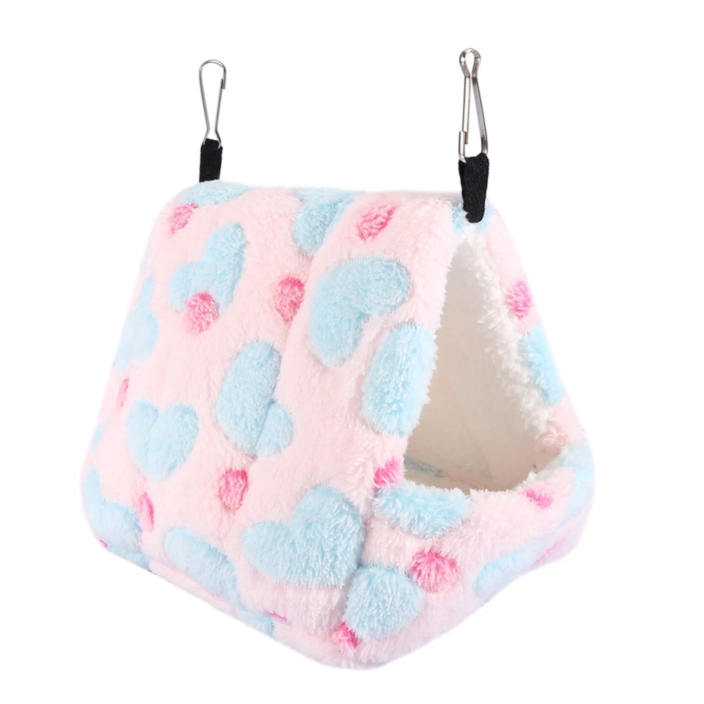 Winter Warm Soft Pet House Cage Bed for Hammock Squirrel Totoro Rabbit (Pink 22*21cm)