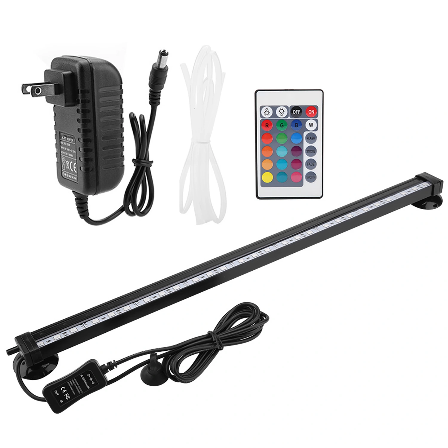 Fish Tank Bubble Light Underwater Led Light with Remote Control Aquarium Light Kit 46cm US Plug