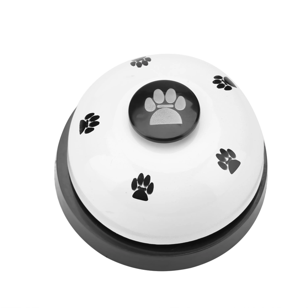 Iron Sturdy Durable Cute Cartoon Pet Bell for Dog Cat Interactive Toy(White)