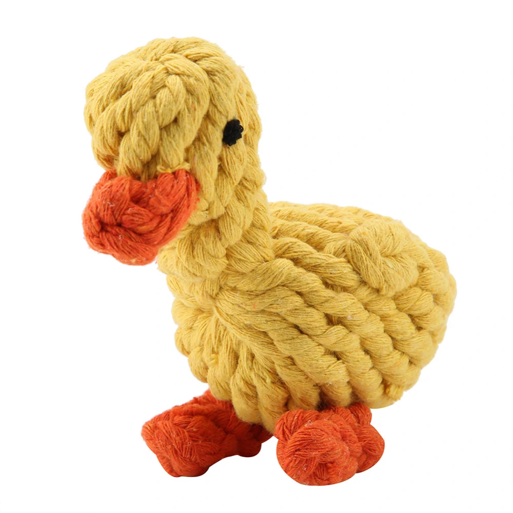 1Pc Cute Duck Shaped Dog Toy Cotton Rope Dogs Puppy Chew Fetch Toys