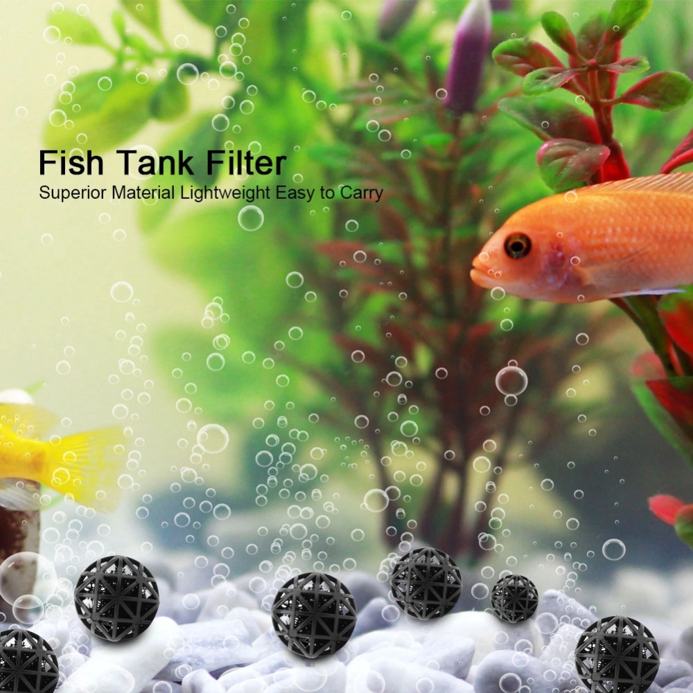 50Pcs Bio Porous Filter Biochemical Ball with Cotton Aquarium Pond Filter Material 36mm