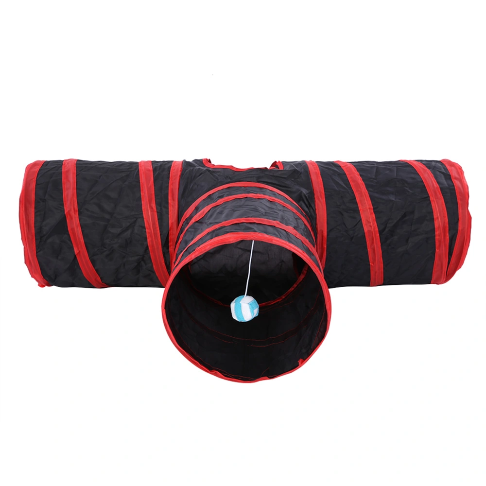 Foldable 3 Way Cat Play Tunnel Toy Indoor Outdoor Pet Interactive Training Toy 03#