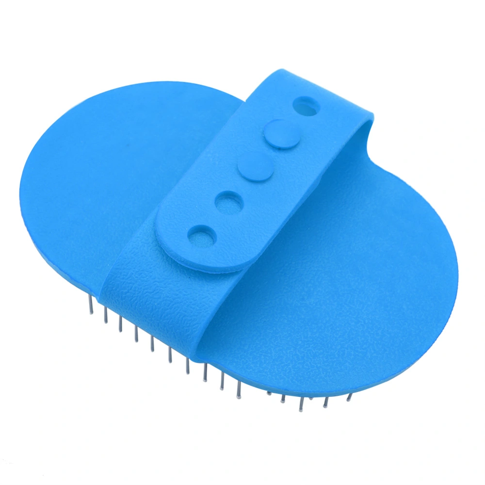 Round Silicone Pet Bathing Hair Grooming Cleaning Massage Brush Dogs Cats Comb Supplies Blue