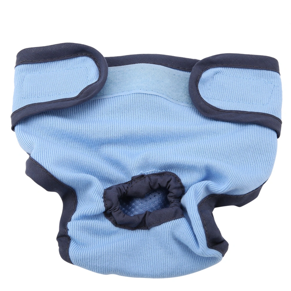 Dog Polyester Pants Puppy Underwear Female Physiological Pants Pet Sanitary Diaper (Blue M)