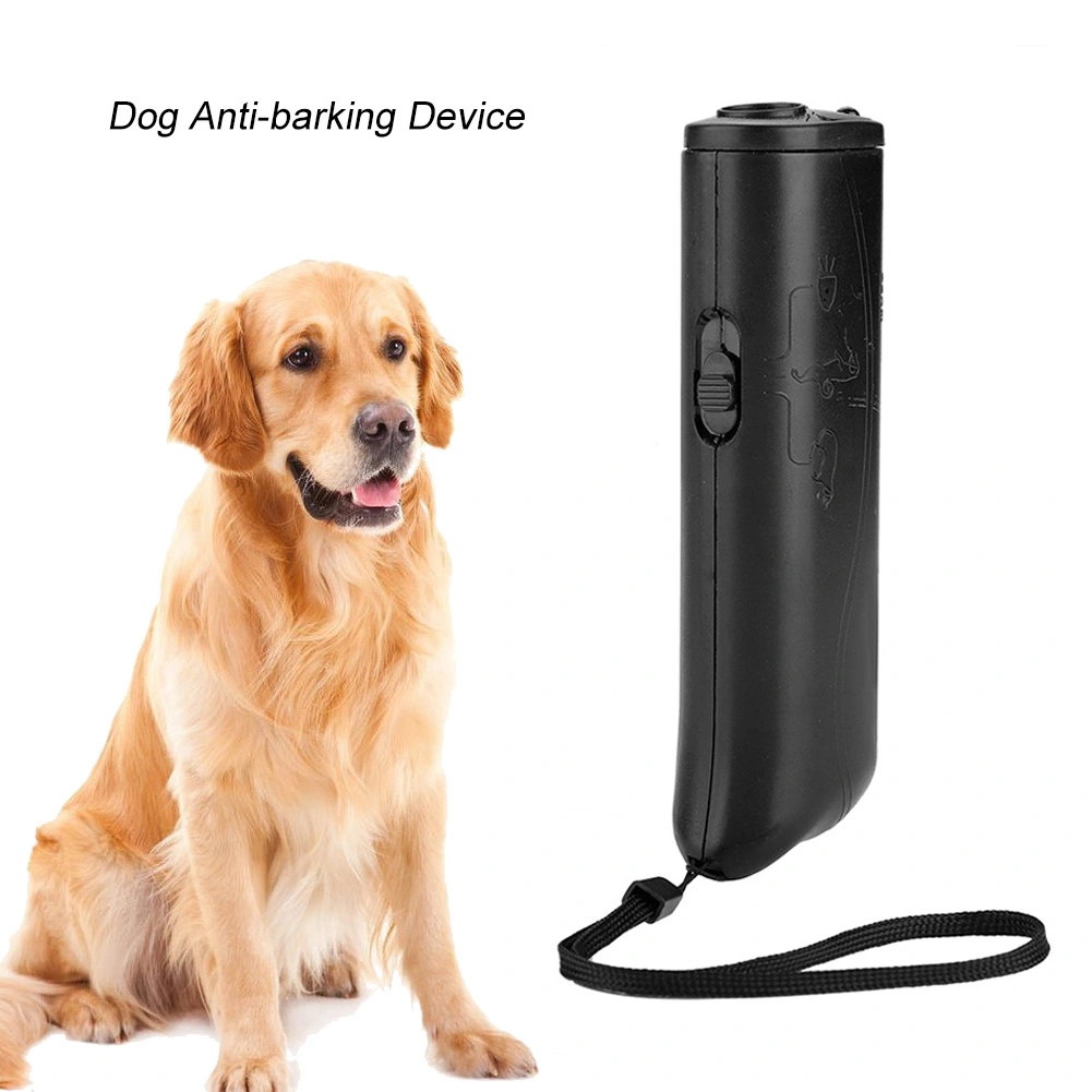 Multifunctional Ultrasonic Dog Repeller Anti Barking Stop Bark Training Device LED Torch