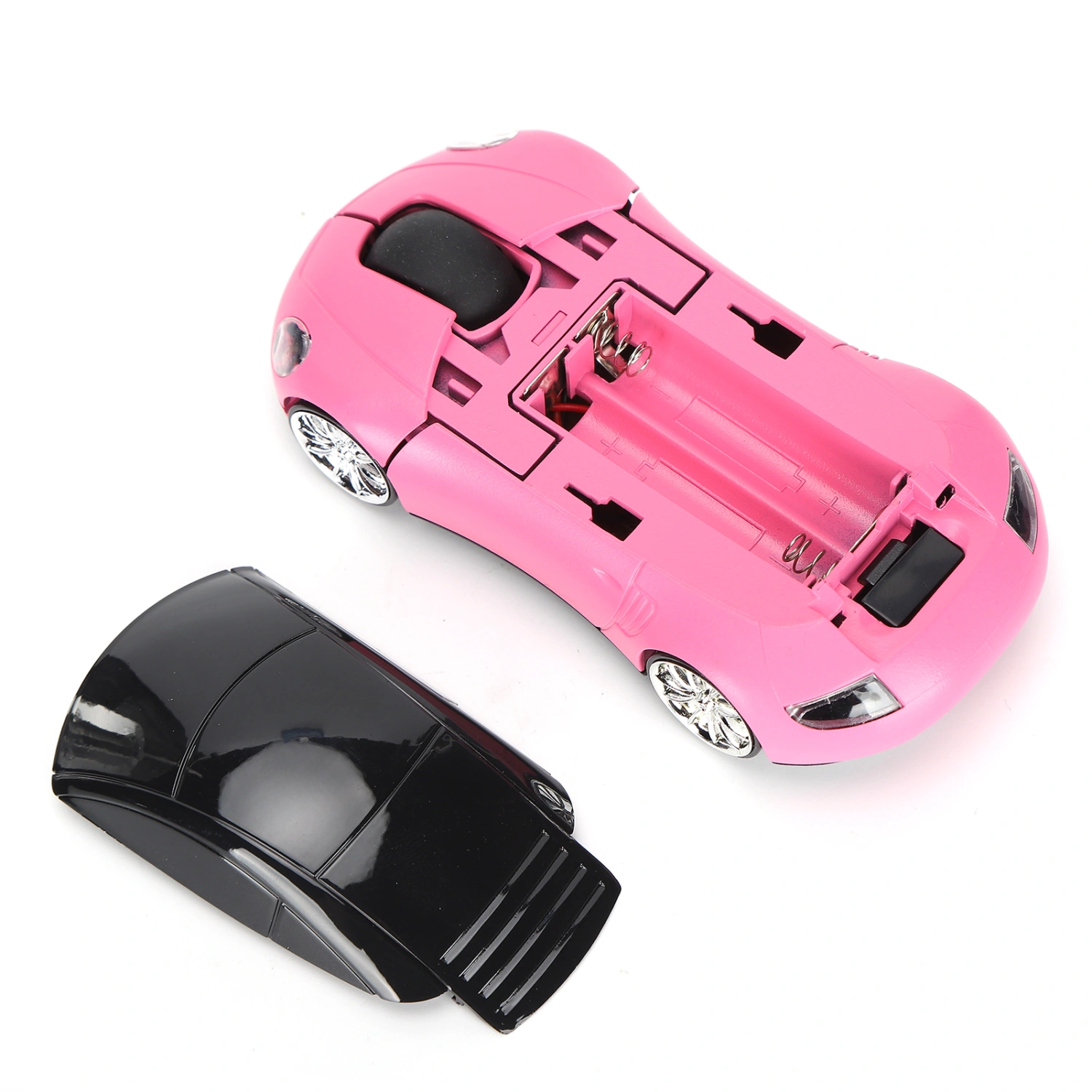 Laptop Mouse Smart CarShaped Portable 2.4G Cordless Mouse with USB Receiver for Office Laptop Computer Tablet(Pink )