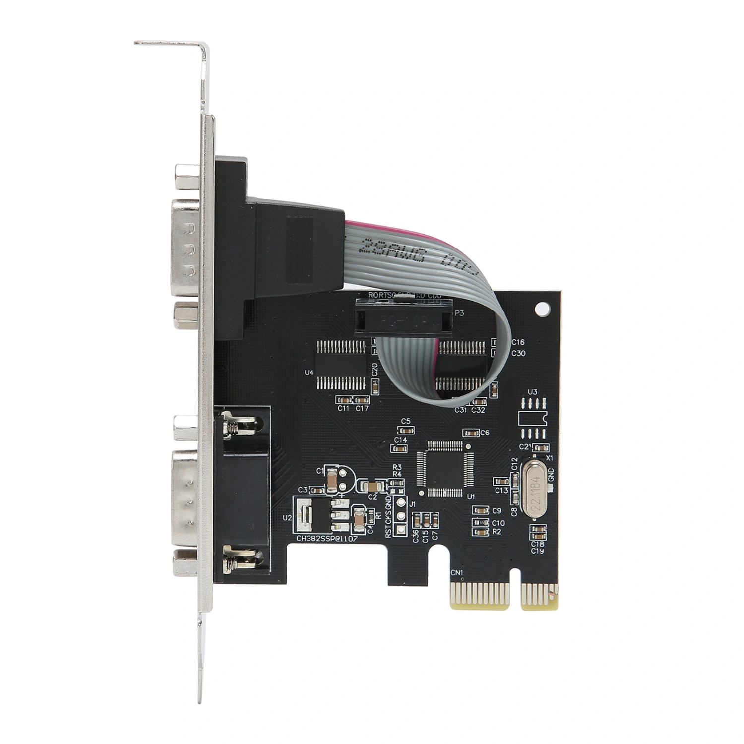 PCIE 2 Port Serial Expansion Card RS232 9PIN WCH382L Chip Adapter for Windows98/98SE/OS X
