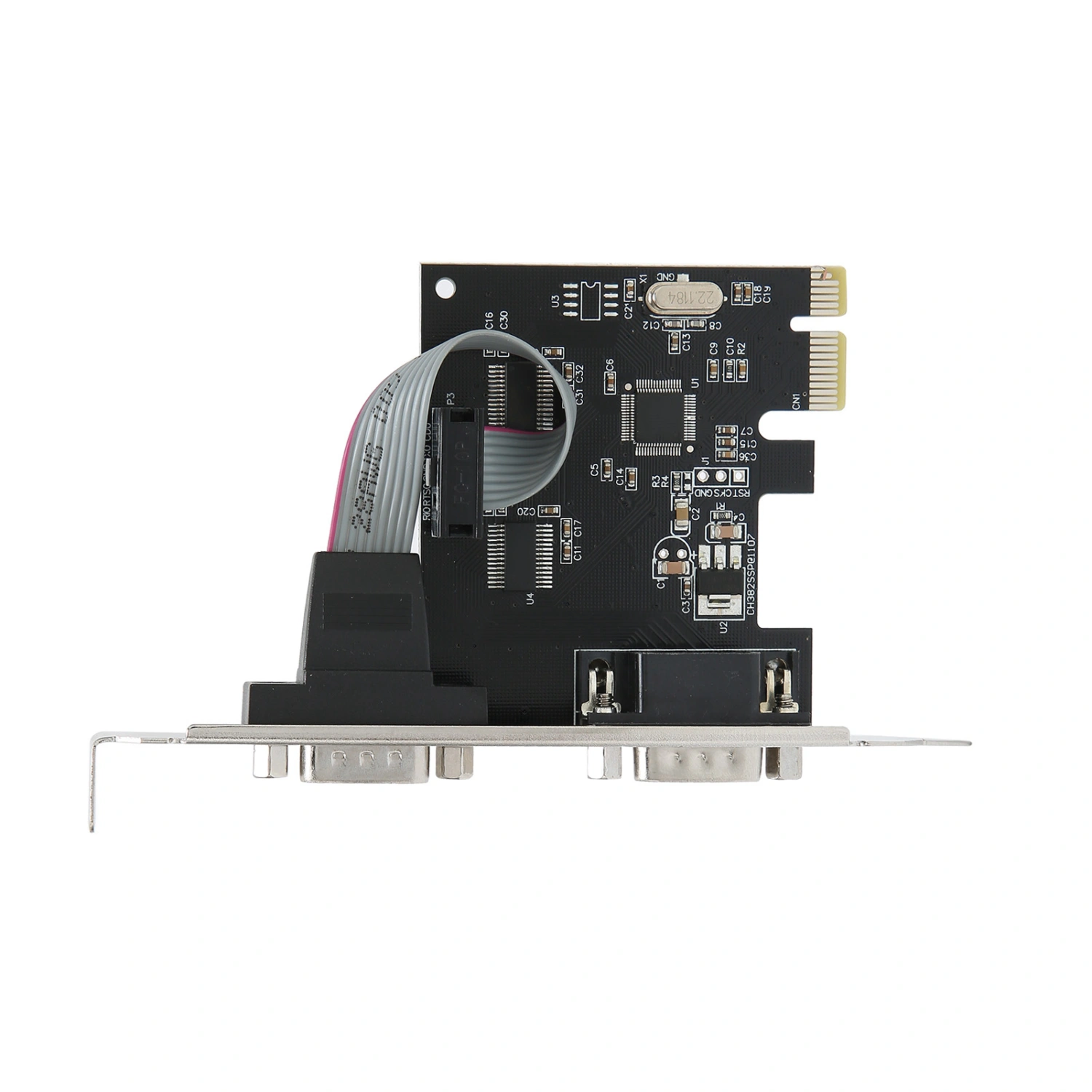 PCIE 2 Port Serial Expansion Card RS232 9PIN WCH382L Chip Adapter for Windows98/98SE/OS X