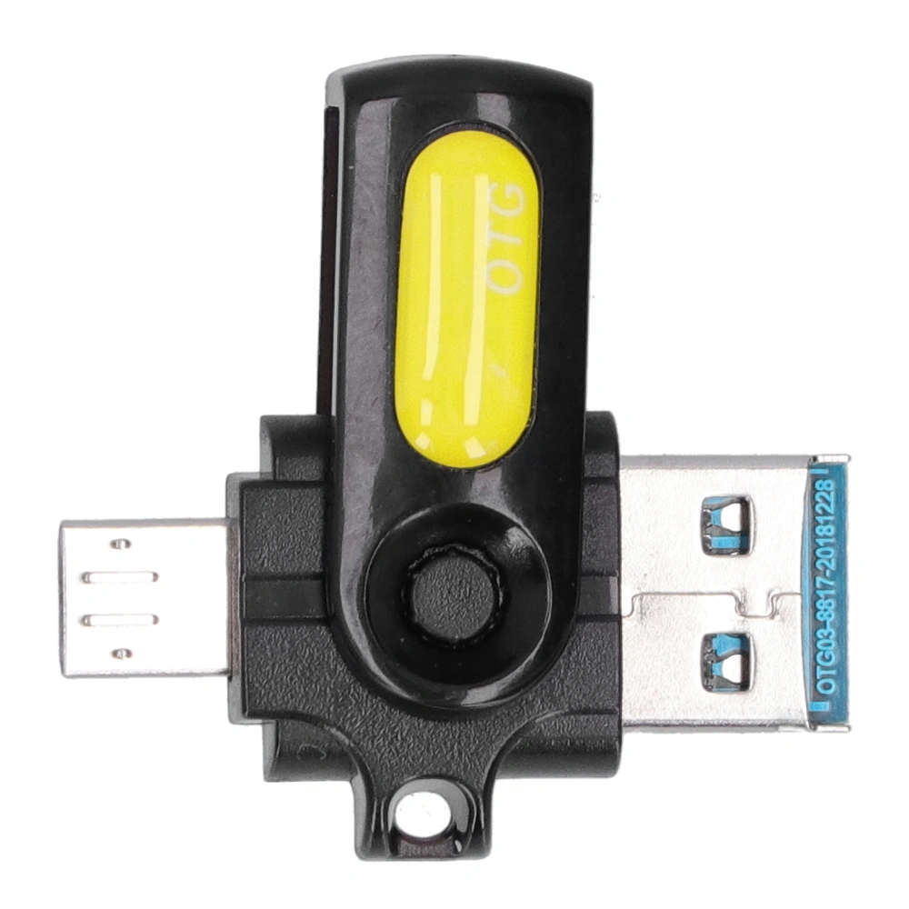 For Android V8 Interface OTG Adapter Portable Data Converter for USB2.0/3.0/USB PDYellow