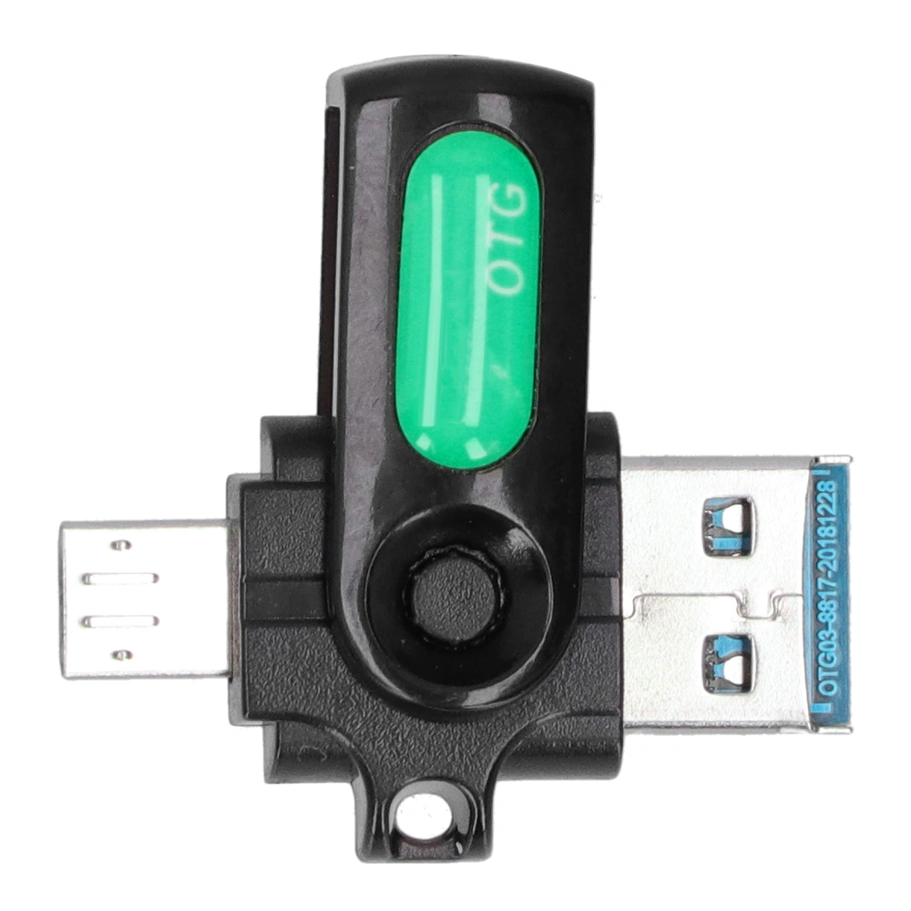 For Android V8 Interface OTG Adapter Portable Data Converter for USB2.0/3.0/USB PDGreen