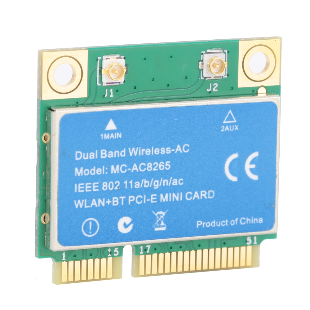 MINI PCIE Card 1200M 2.4GHz/5GHz Dual Band for Intel 8265 Chip Wireless Network Card MC8265