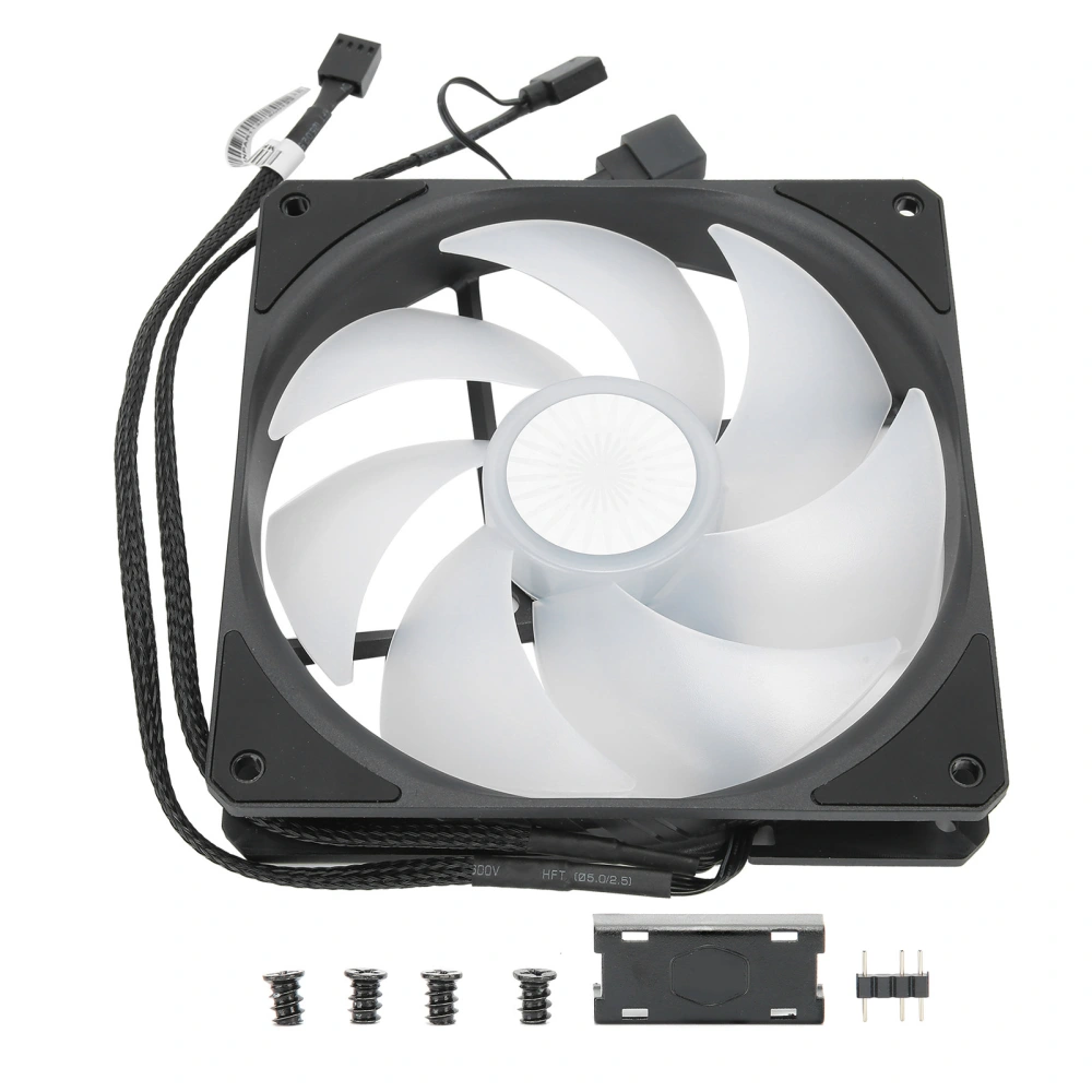 Case Fan 140 ARGB Air Chassis Plastic Shell 4Pin PWM Cooling Ventilator 14cm for ComputerSpiral ‑ 140 / ARGB