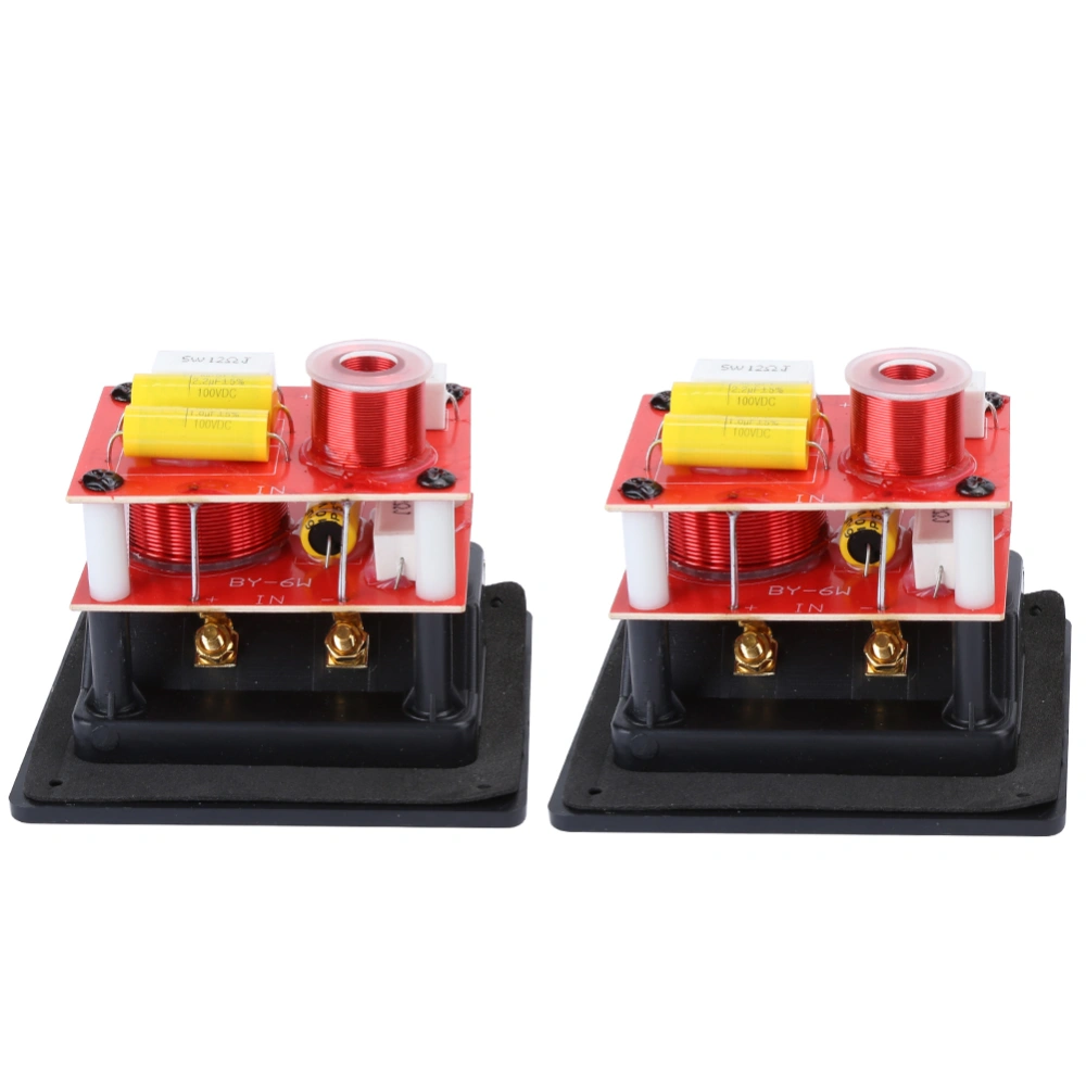 2PCS HIFI Audio Crossover Filters Tweeter Bass 2‑Way Speaker Frequency Divider Supplies