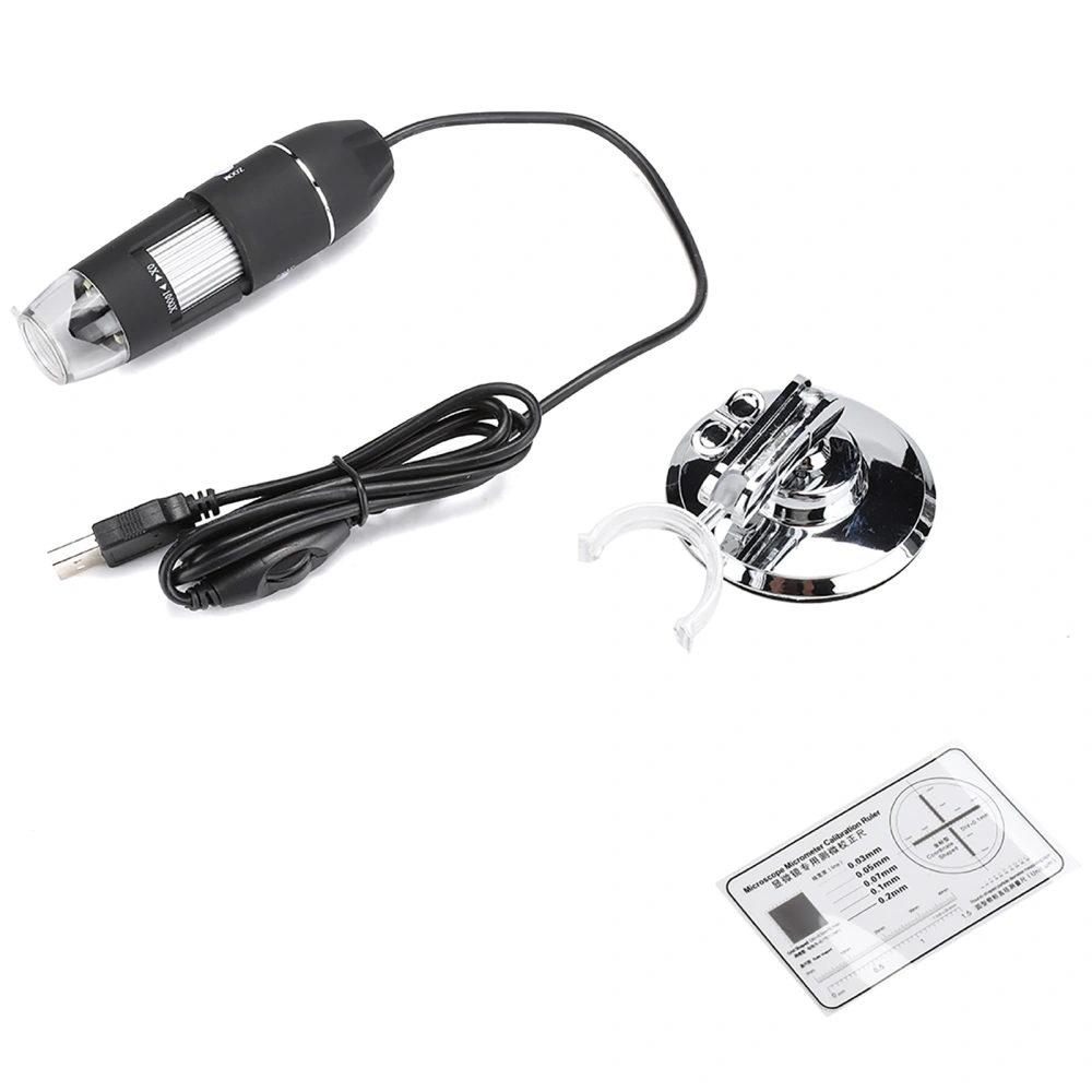 1000X Black Mobile Phone Repair Magnifier USB Digital Microscope with 0.3MP HD CMOS Sensor