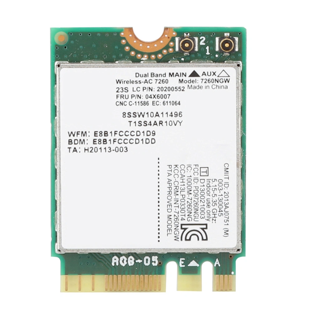 Dual Frequency Wireless Network Card for Intel 7260 AC 867Mbps Special for Lenovo /ThinkPad