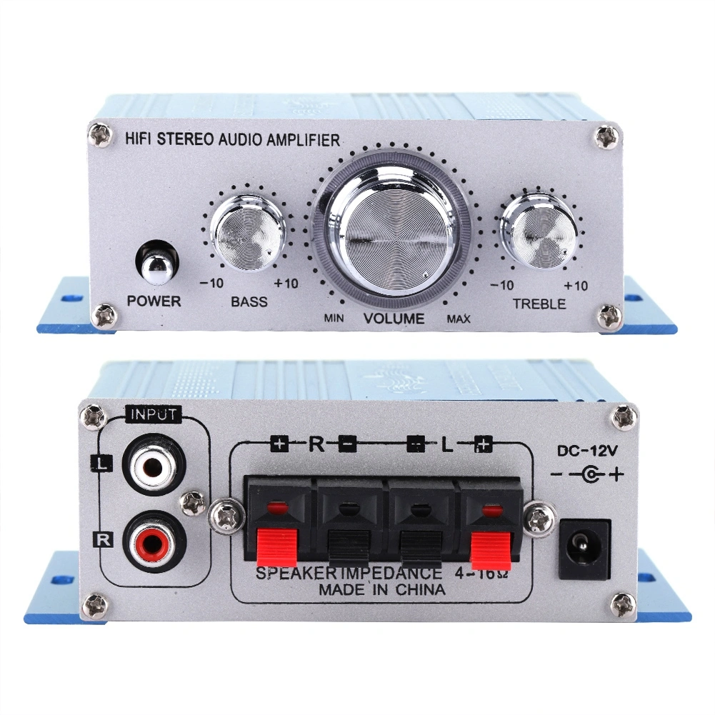 Mini Digital Car Auto Amplifier Hifi Audio Music CD DVD MP3 FM Player(Blue)