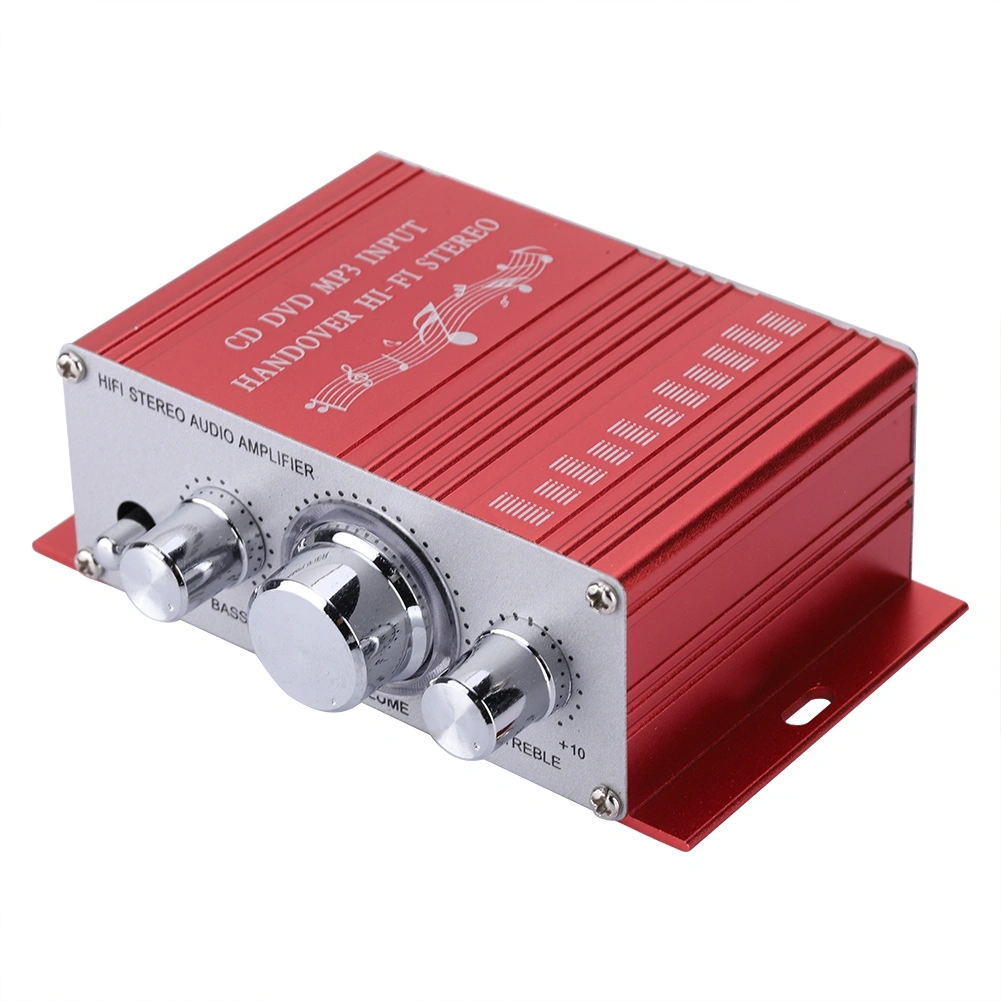 Mini Digital Car Auto Amplifier Hifi Audio Music CD DVD MP3 FM Player(Red)