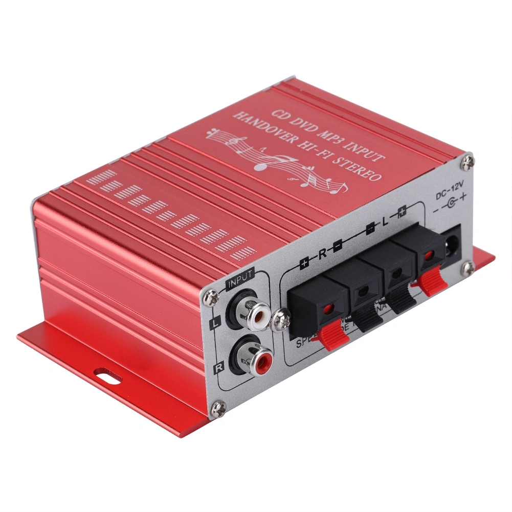 Mini Digital Car Auto Amplifier Hifi Audio Music CD DVD MP3 FM Player(Red)