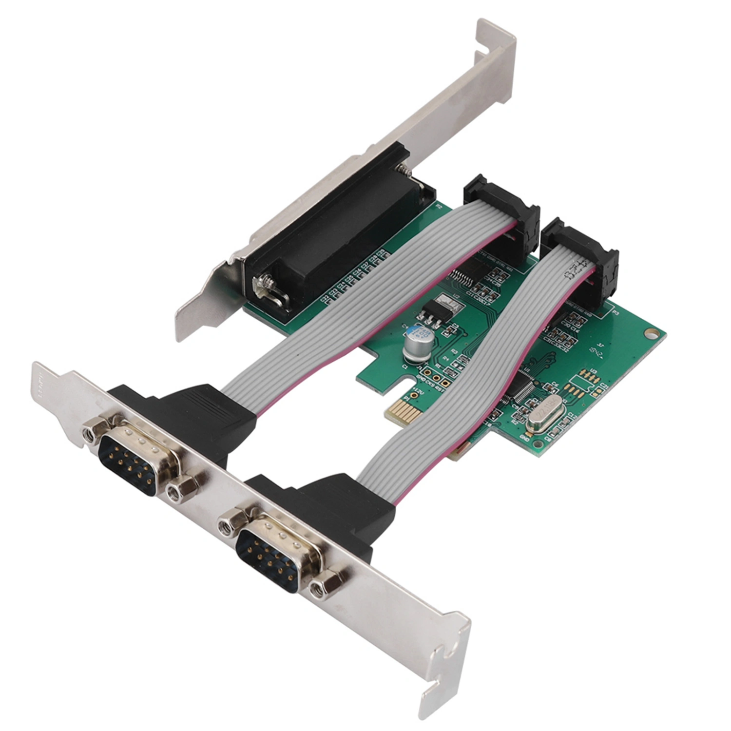PCI-E to 2 Serial Card 1 Parallel Port Card Desktop PCI Expansion Card LPT Port Adapter Card