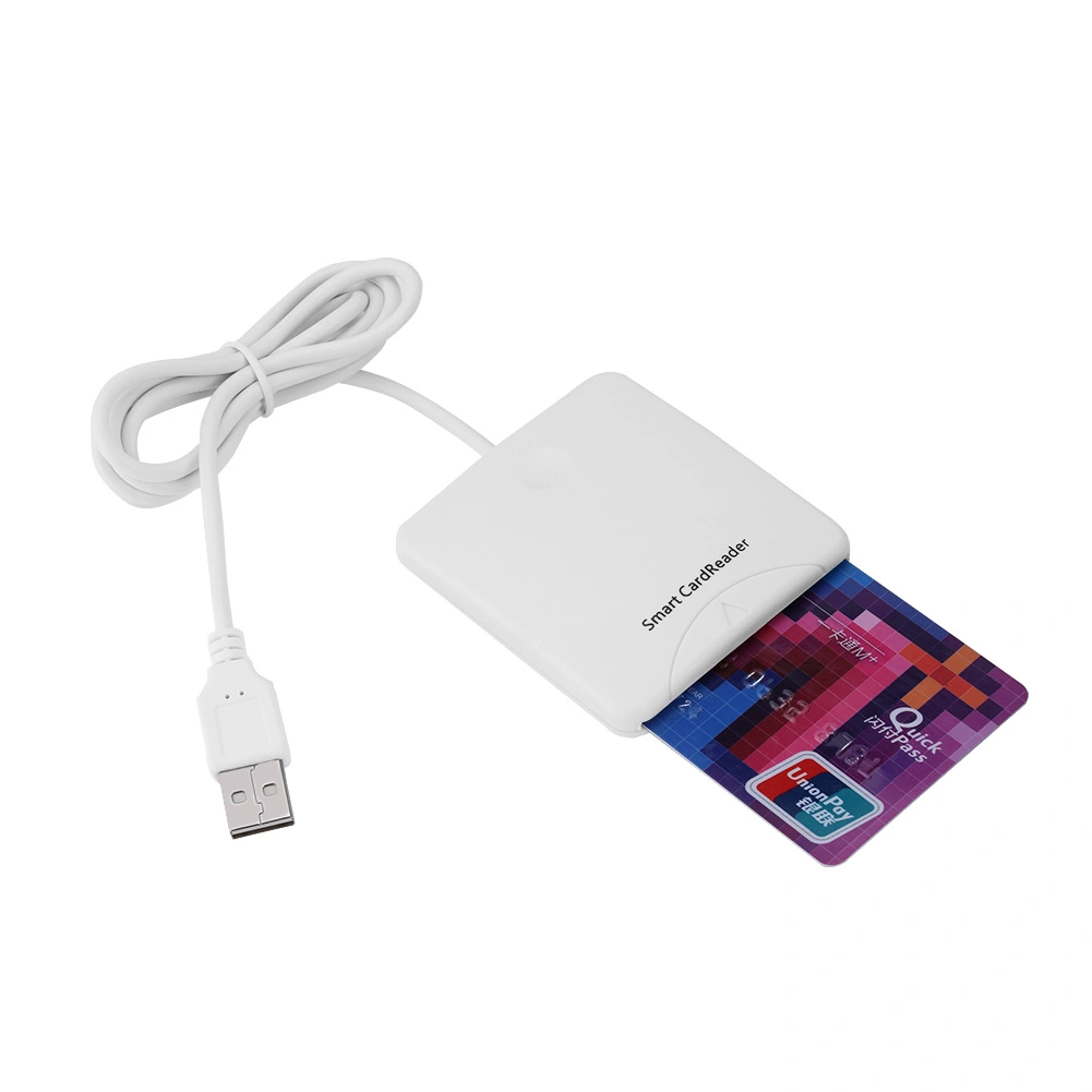 White Portable USB Full Speed Smart Chip Reader IC Mobile Bank Credit Card Readers