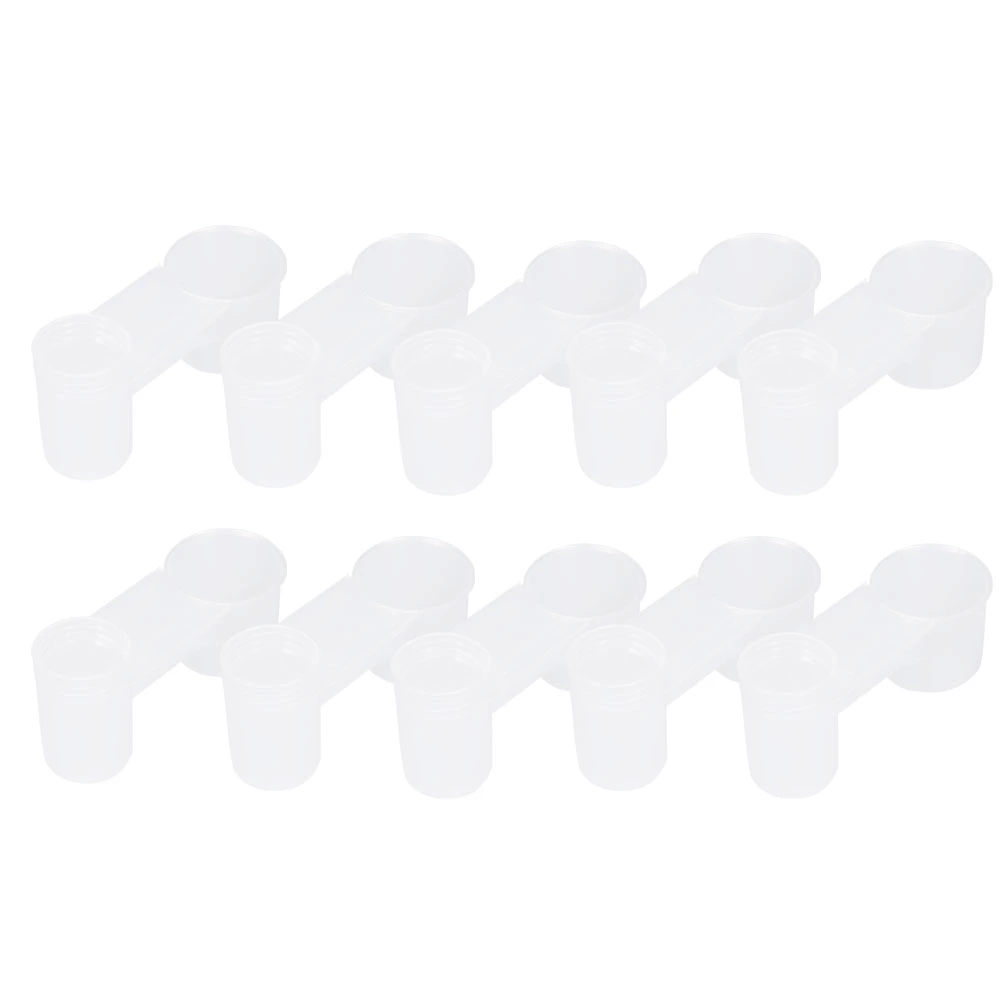 10PCS Practical Plastic Water Drinker Cup Feeder Drinking Bowl for Birds Pigeons Parrots