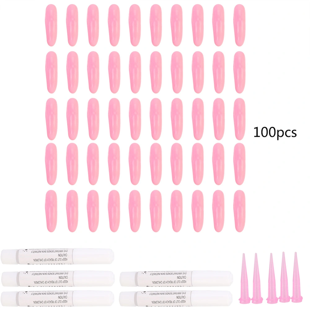 100PCS Durable Pet Cat Soft PVC Nail Cover Paw Claw Cap Wrap Grooming Accessory (Light Pink XS)