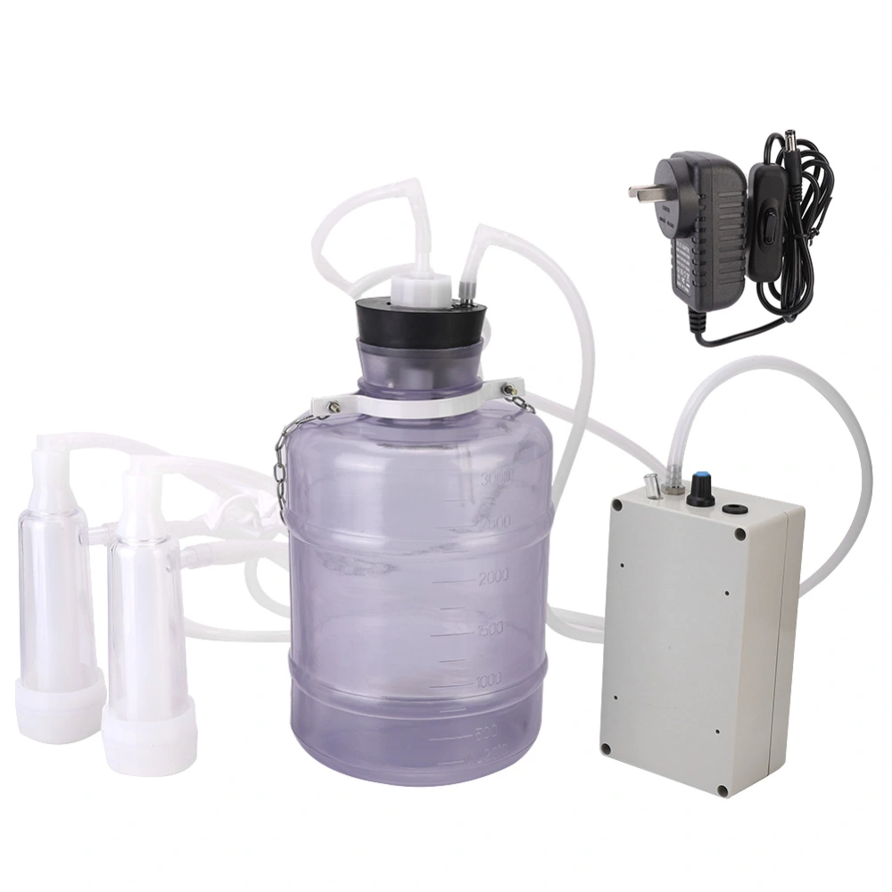 PC 3L Thicken Mute Plugging in Transparent Milking Machine Milker 100-240V for Sheep Cows(Sheep AU Plug)